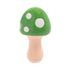 Angled shot of Wacky Bowlz green mushroom ceramic smoking pipe