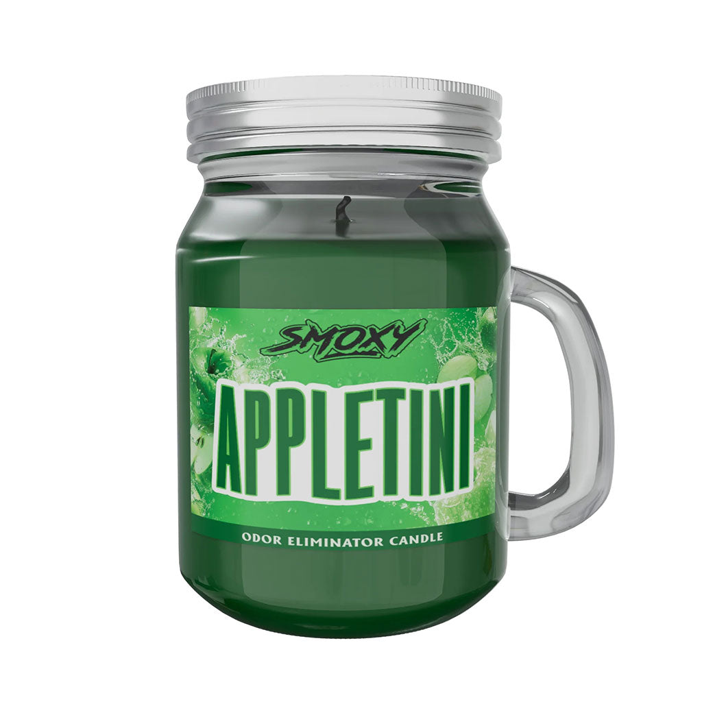 Appletini scented mini candle for smoke odor neutralization