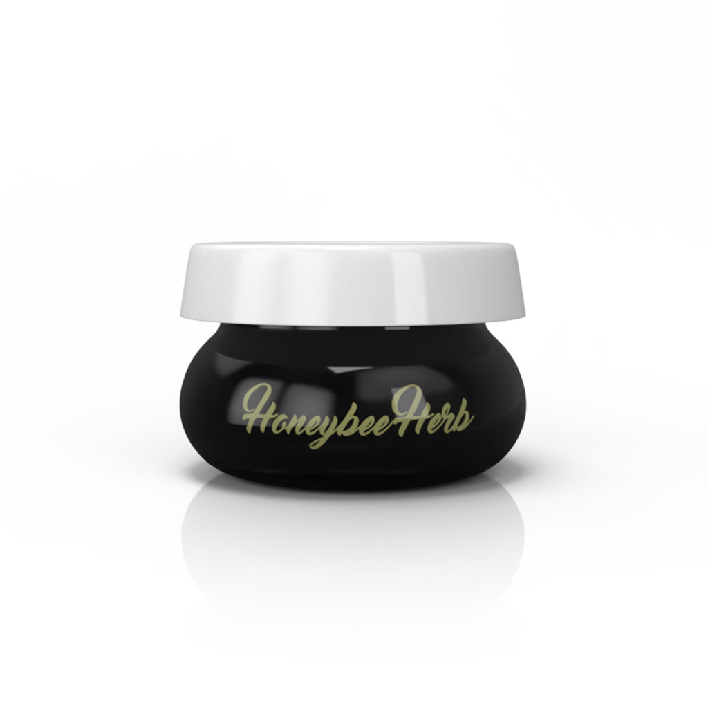 black baller dab jar, tight-seal concentrate storage jar, shop Honeybee Herb