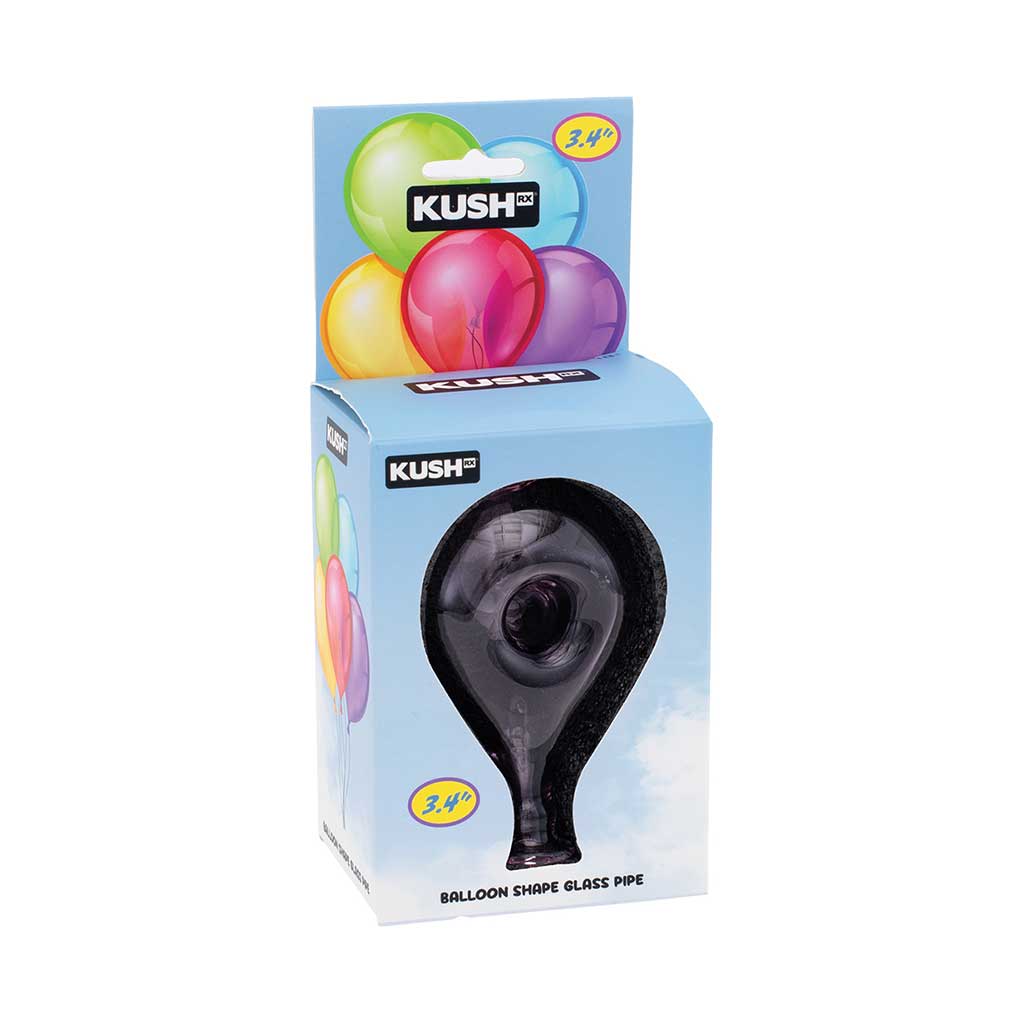 Pink balloon hand pipe boxed – order today from Honeybee Herb