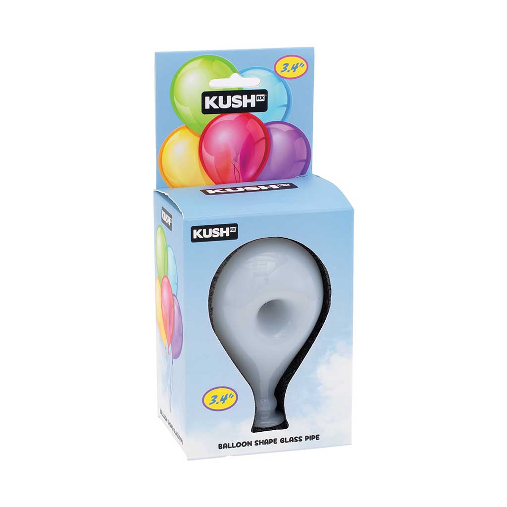 White balloon glass hand pipe – buy online with quick shipping 