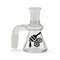 Clear beaker base glass ash catcher with 14mm male 90 degree joint for cleaner, smoother water pipe hits.