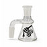 Clear beaker base glass ash catcher with 14mm male 90 degree joint for cleaner, smoother water pipe hits.