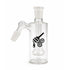 Bell Shape Showerhead Perc Cylinder Ash Catcher, 14mm male 45 degree clear glass ash catcher.