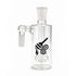 Bell Shape Showerhead Perc Cylinder Ash Catcher, 14mm male 90 degree clear glass ash catcher.