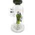 Front view of BIIGO by Lookah 12 inch bent neck dab rig with beaker base and colored accents