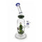Closeup of BIIGO by Lookah 12 inch dab rig showing the internal perc chamber and logo 