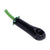 black eggplant glass hand pipe with green stem and deep bowl, durable novelty spoon pipe, buy online at honeybee herb 