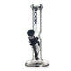 Phoenix Star Straight 10-Inches Clear Glass Bong with Black Bong Bowl Piece, Keck Clips & Downstem At Honeybee Herb
