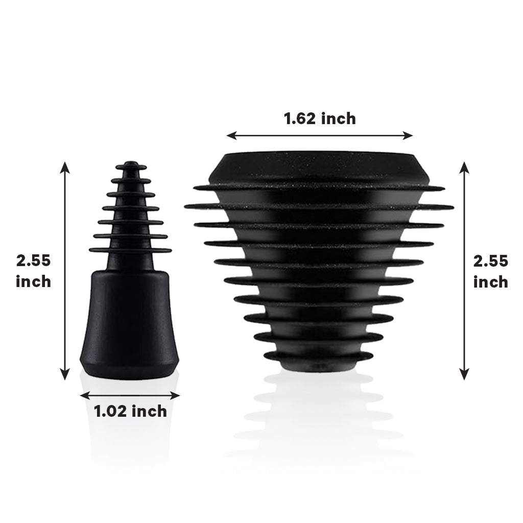 Different Sizes Black Silicone Bong And Rig Cleaning Plugs Infographics