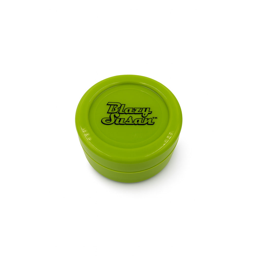 Blazy Susan Green Dab Jar – airtight silicone wax storage for concentrates and dabbing essentials