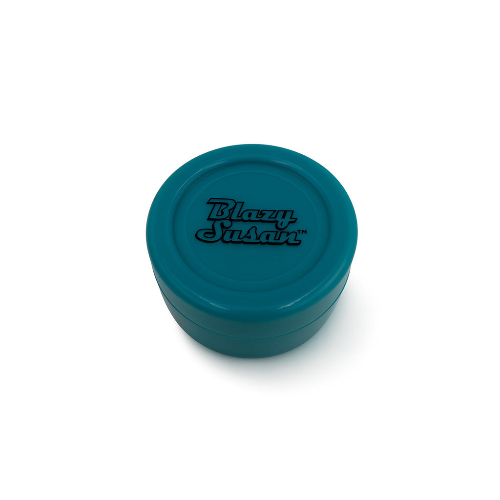 Blazy Susan Dab Jar Teal – silicone airtight stash jar for storing wax and extracts