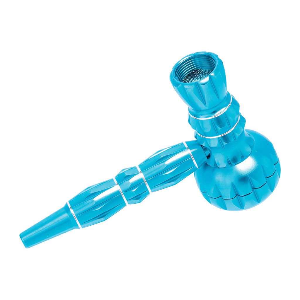 Portable blue aluminum smoking pipe and grinder combo – buy now