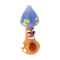 Buy Blue Brown Smiley Mushroom glass spoon pipe – durable, compact, smooth draw. Fast shipping from Honeybee Herb.