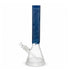 Blue circuit board beaker bong in a product image at Honeybee Herb