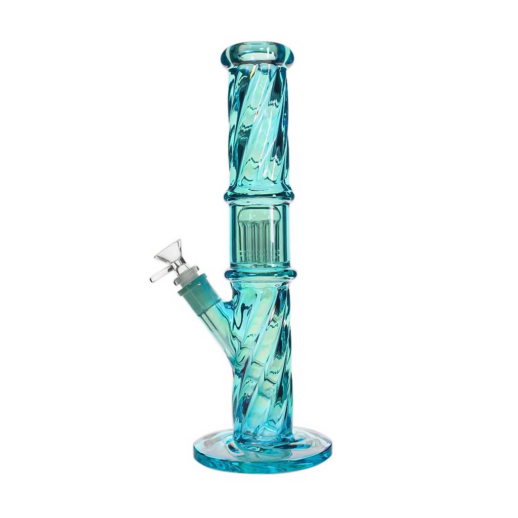 spiral neck straight bong with tree perc – shop at Honeybee Herb