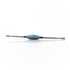 Oval Dabber Tool With Blue Glass Handle Having Double Sided Steel Tips With Spearhead Points & Flat Points