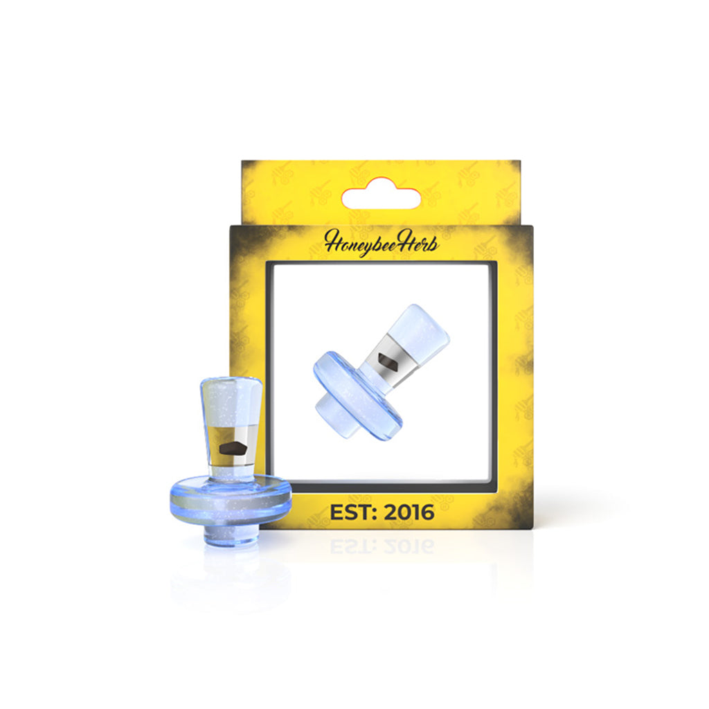 Blue Glass Opal Bell Top Terp Slurper UFO Style Carb Cap