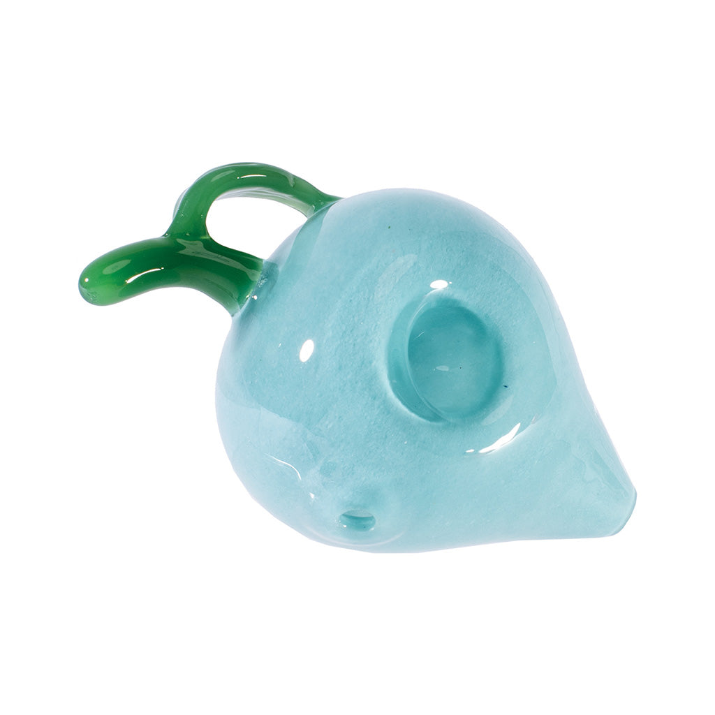 Order Blue Pear glass spoon hand pipe—portable, smooth draw. Quick, discreet shipping.