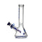 Phoenix Star Diamond Base 10-Inches Clear Glass Bong with Blue Flower Bowl Piece, Keck Clips & Downstem