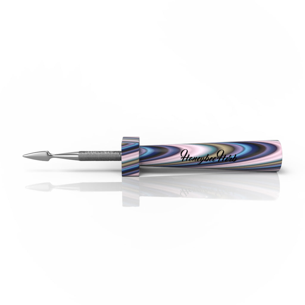 Steel Sharp Tip Classic Blue-Purple Resin Handle Dab Tool Horizontal View