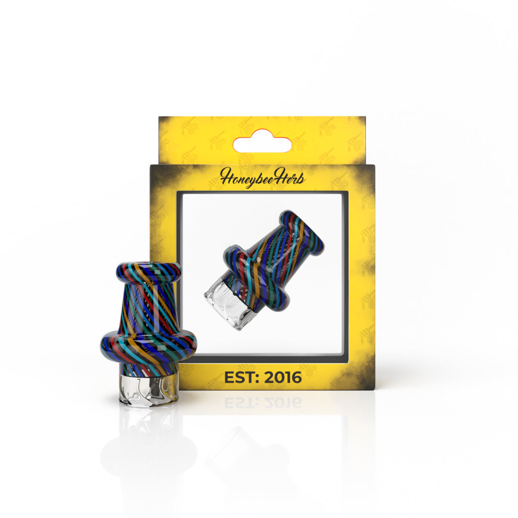 Blue Stripe Glass Riptide Vortex Carb Cap Packaging View