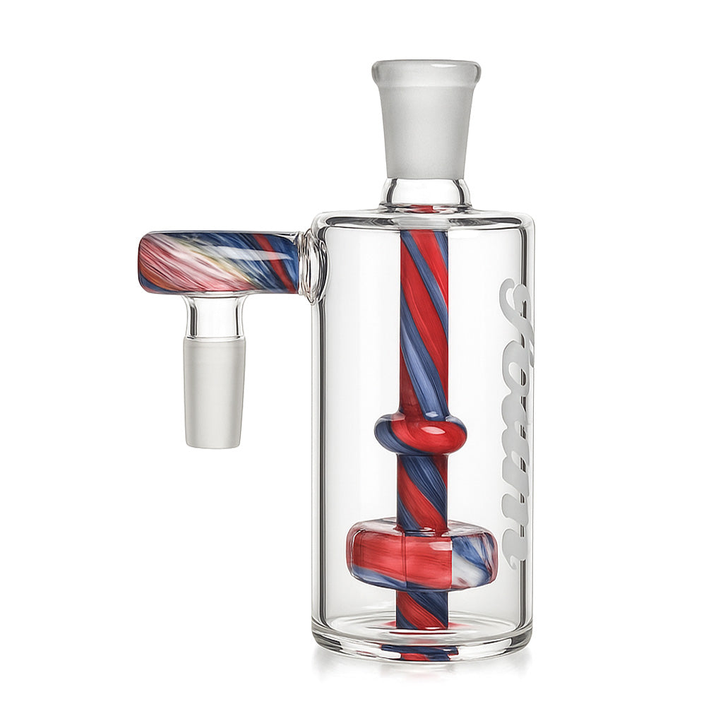 Buy Blue  Twist Perc Ash Catcher with Color Rod – Premium Hittn Glass