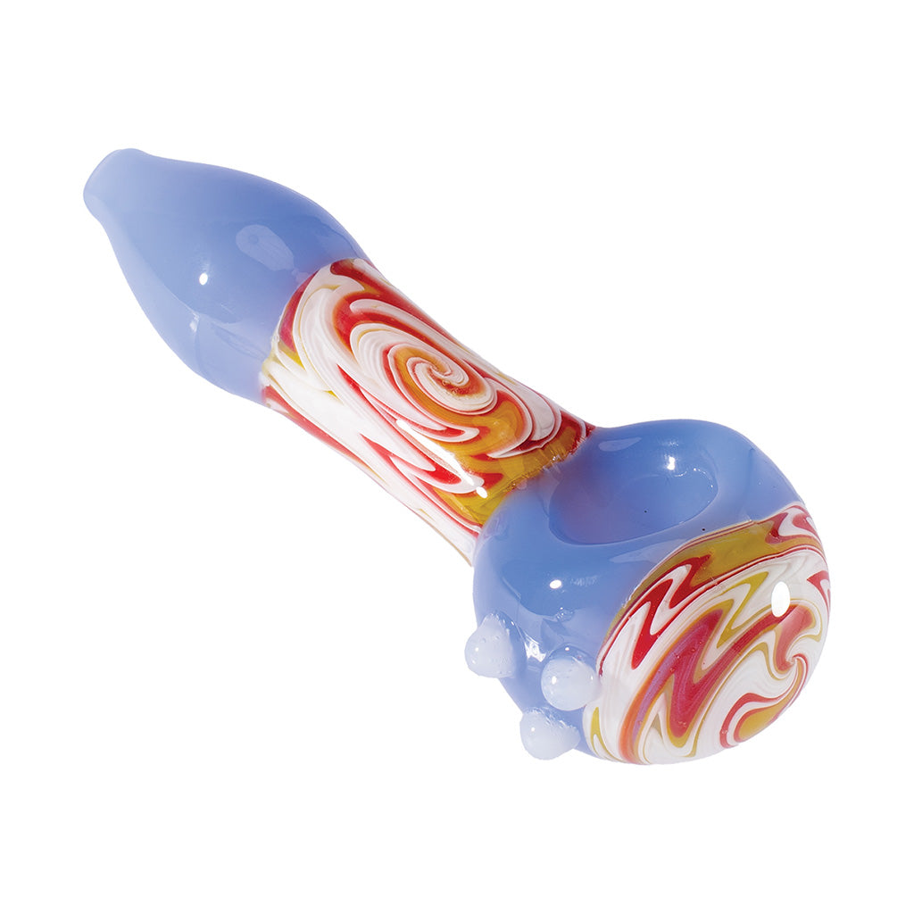 Buy Blue Wig Wag glass spoon pipe—durable, compact, smooth draw. Fast shipping from Honeybee Herb.