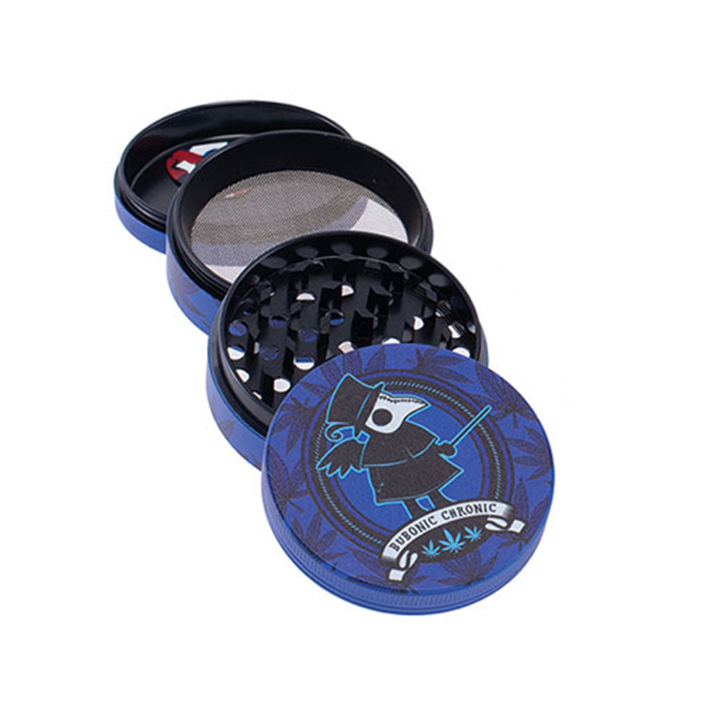  Bubonic Chronic 2.5-Inch Wacky Grinder With Scraper Tool 4-Parts View Available At Honeybee Herb 