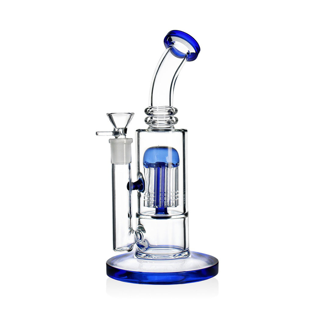 Buy Jellyfish Percolator Bent Neck Bong in blue—hero product image for quick add to cart.