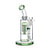 Buy the green Jellyfish percolator bent neck bong—clear view of jellyfish perc and wide base.