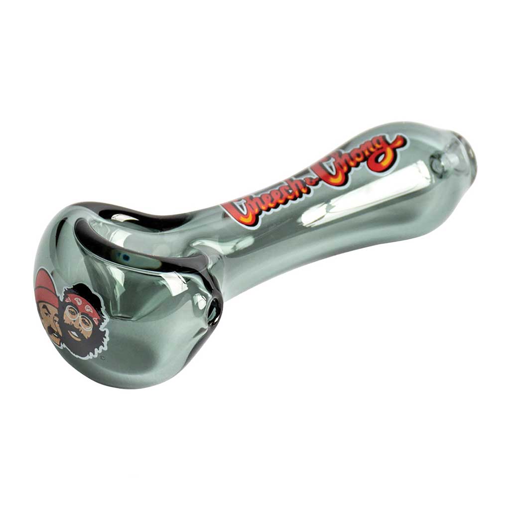 Cheech Miss Tempest hand pipe in smoke color—compact glass spoon pipe. Add to cart for quick, discreet shipping from Honeybee Herb.