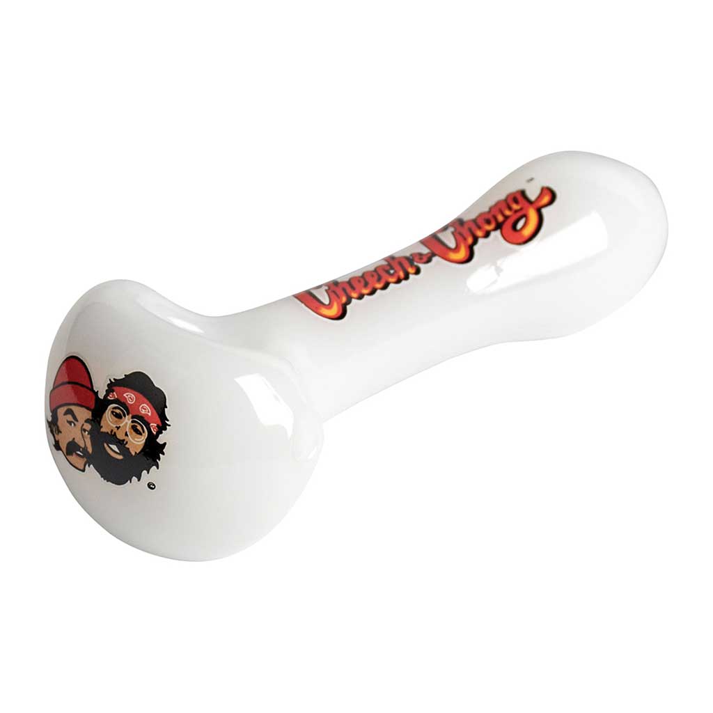 Cheech Miss Tempest hand pipe in white—durable glass spoon pipe. Shop Honeybee Herb for fast shipping and easy returns.