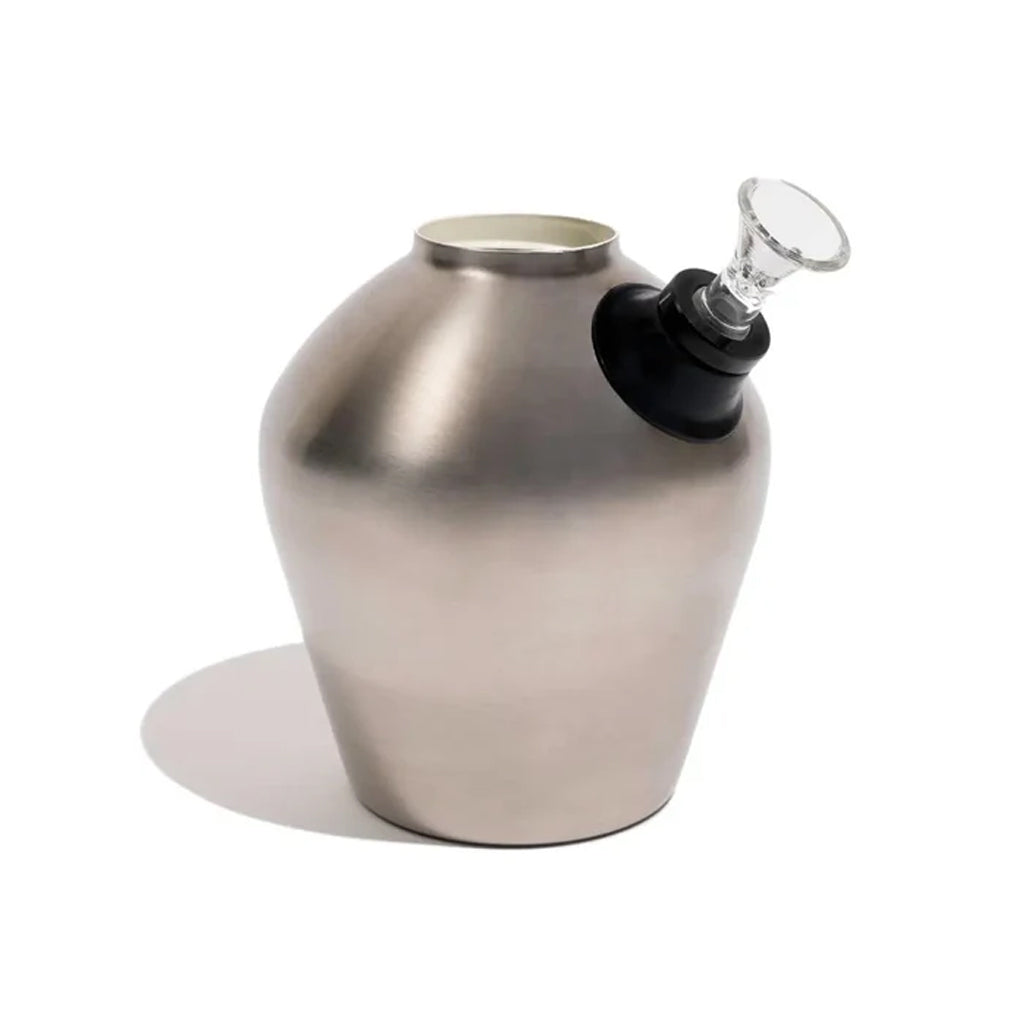 Chill Stainless Steel Bong Base Only With Durable Metal Body And Glass Bowl – Honeybee Herb Exclusive