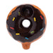 Order chocolate ceramic donut smoking pipe – angled product photo