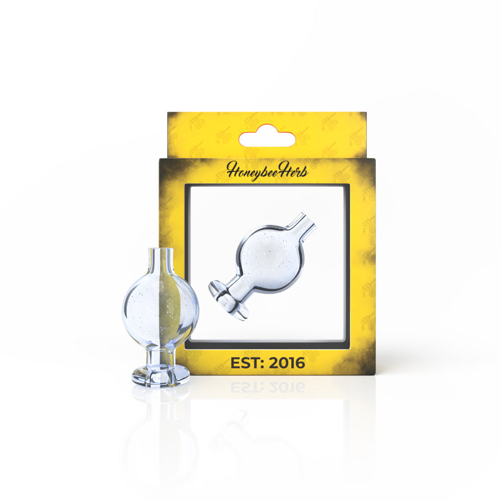 Honeybee Herb Clear Crushed Opal Glass UV Classic Bubble Carb Cap Yellow Packaging View