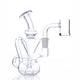 4.5 Inch Traditional Mini Funnel Recycler Clear Glass Dab Rig With Small Percolator
