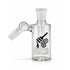 Barrel Perc Ash Catcher, 14mm male 45 degree, clear glass body with barrel perc for cleaner, smoother pulls.