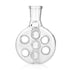Shop clear Swiss perc ash catcher Front View for oil burners and bongs – designed to improve airflow and filtration, available at Honeybee Herb.