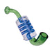 Coil Glycerin Hand Pipe in green color for sale at Honeybee Herb – premium glass hand pipe for smooth smoking sessions