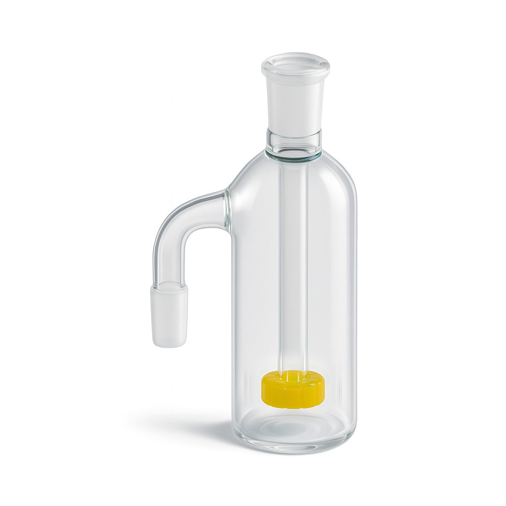 Yellow Colorful Showerhead Perc Ash Catcher 5-Inch 90°-Degree For Bongs