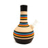 Swazi variant colorful striped ceramic bubble vase bong with artistic design