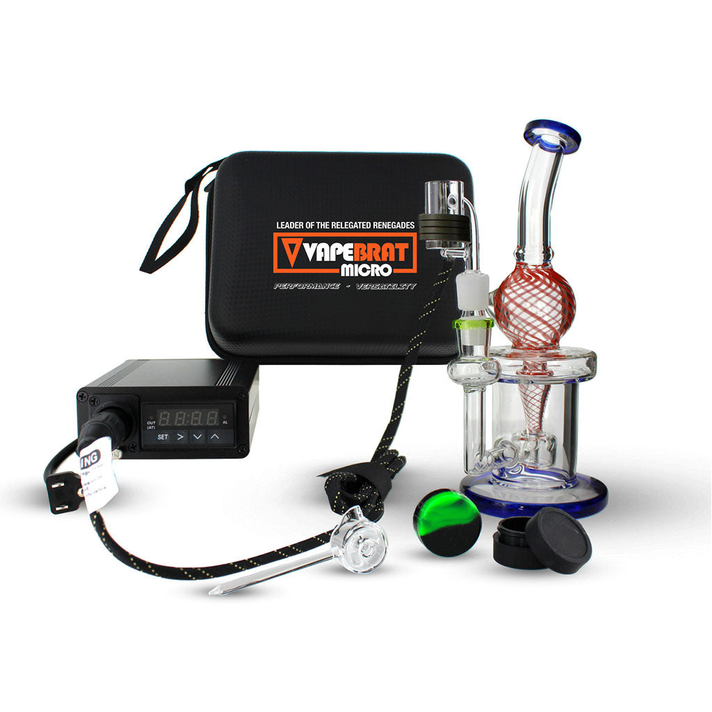 Full VapeBrat Micro Enail kit with rig, coil, case, and accessories 