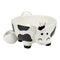 Cow Bowl Pipe Roast and Toast with black and white cow print ceramic bowl body, pipe stem, and novelty smoking design