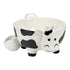 Cow Bowl Pipe Roast and Toast with black and white cow print ceramic bowl body, pipe stem, and novelty smoking design