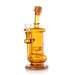 Crave Dual Chamber Recycler Dab Rig in amber glass for smooth dabs, available at Honeybee Herb