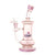 Crave Dual Chamber Recycler Dab Rig in pink glass available at Honeybee Herb online smoke shop 