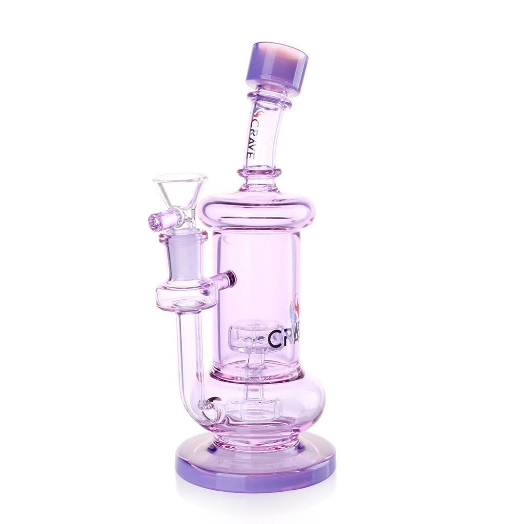 Order Crave Dual Chamber Recycler Dab Rig purple edition with premium glass design from Honeybee Herb
