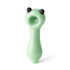 Light Green Cute Cat Ears Hand Pipe, novelty glass smoking accessory at Honeybee Herb