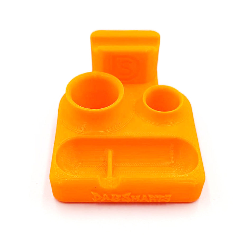 DabSmarts neon orange dab caddy organizer front view for dab tools